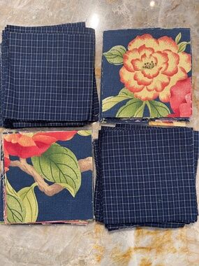 Lot of 5" Inch Quilt Squares 99 count Repurposed Fabric